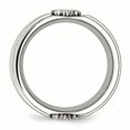 thumbnail image 2 of Bague en Acier Inoxydable Fleur de lis 10mm Brossé & Poli 10 Taille, 2 of 6