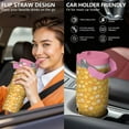 thumbnail image 5 of 30oz Handheld Travel Tumbler with Handle – Double Wall Stainless Steel Insulated Cup, Flip Straw Lid, Leak-Proof & BPA-Free for Hot and Cold Drinks – Durable Coffee & Juice Mug Pink, 5 of 7
