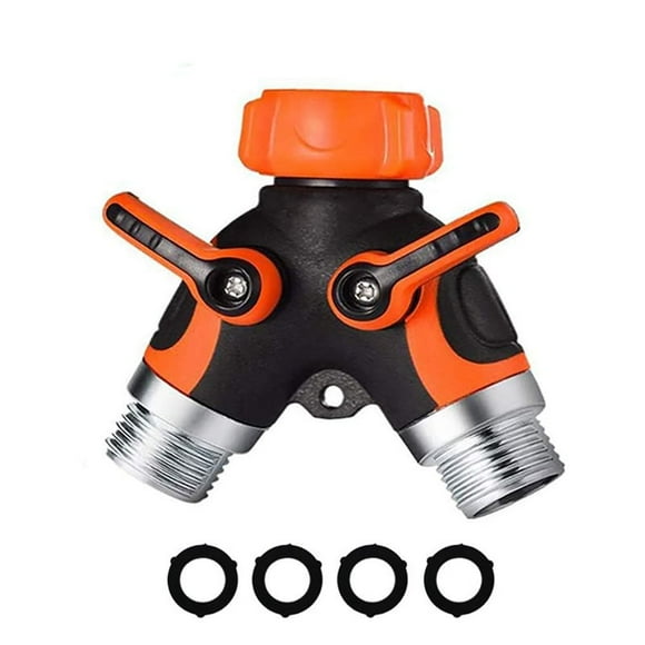 Water Splitter 2 Way Heavy Duty,Garden Hose Splitter, Hose Y Splitter, Two Way Hose Splitter, Z Faucet Splitter For Garden Hose, Hose Bib, Hose Splitter Two Way Heavy Duty - All Metal