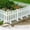 164#White, variant on Plastic Garden Fence Border Edging Picket Fence With Stakes Lawn Flower Bed Divider Outdoor Garden Decor Easy Install Durable Reusable, Plant Protection Space Divider, for Garden Yard Lawn Use