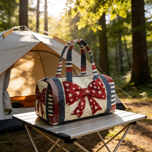 Weloille Independence Day Short-Haul Handheld Quilted Travel Bag (1 Piece), Multi-Functional Sports Fitness Bag, and Spacious, for Weekend Getaways