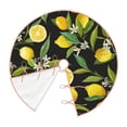 thumbnail image 3 of Bingfone Christmas Tree Skirt Mat Christmas Decoration Interior 48"-Lemon Fruits Flowers Leaves, 3 of 8