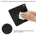 thumbnail image 4 of Unique Bargains Silicone Trivet Mats 4pcs, Hot Pot Holders Pads Heat Resistant Table Dish Drying Mat or Placemats-Black, 4 of 5