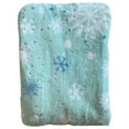 thumbnail image 5 of The Big One Oversized Blue Foil Snowflake Microplush Throw Blanket - 5ft x 6ft, 5 of 5