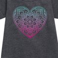 thumbnail image 2 of Instant Message - Decorative Gradient Heart - Toddler And Youth Girls Fleece Dress, 2 of 5