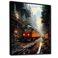 thumbnail image 2 of Designart "The Opulent Tranquility Of A Train Journey I" Factories Floater Framed Canvas Art Print, 2 of 5