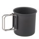 thumbnail image 1 of Taza para acampar al aire libre con mango plegable, taza de café de aleación de aluminio, color negro, 1 of 10