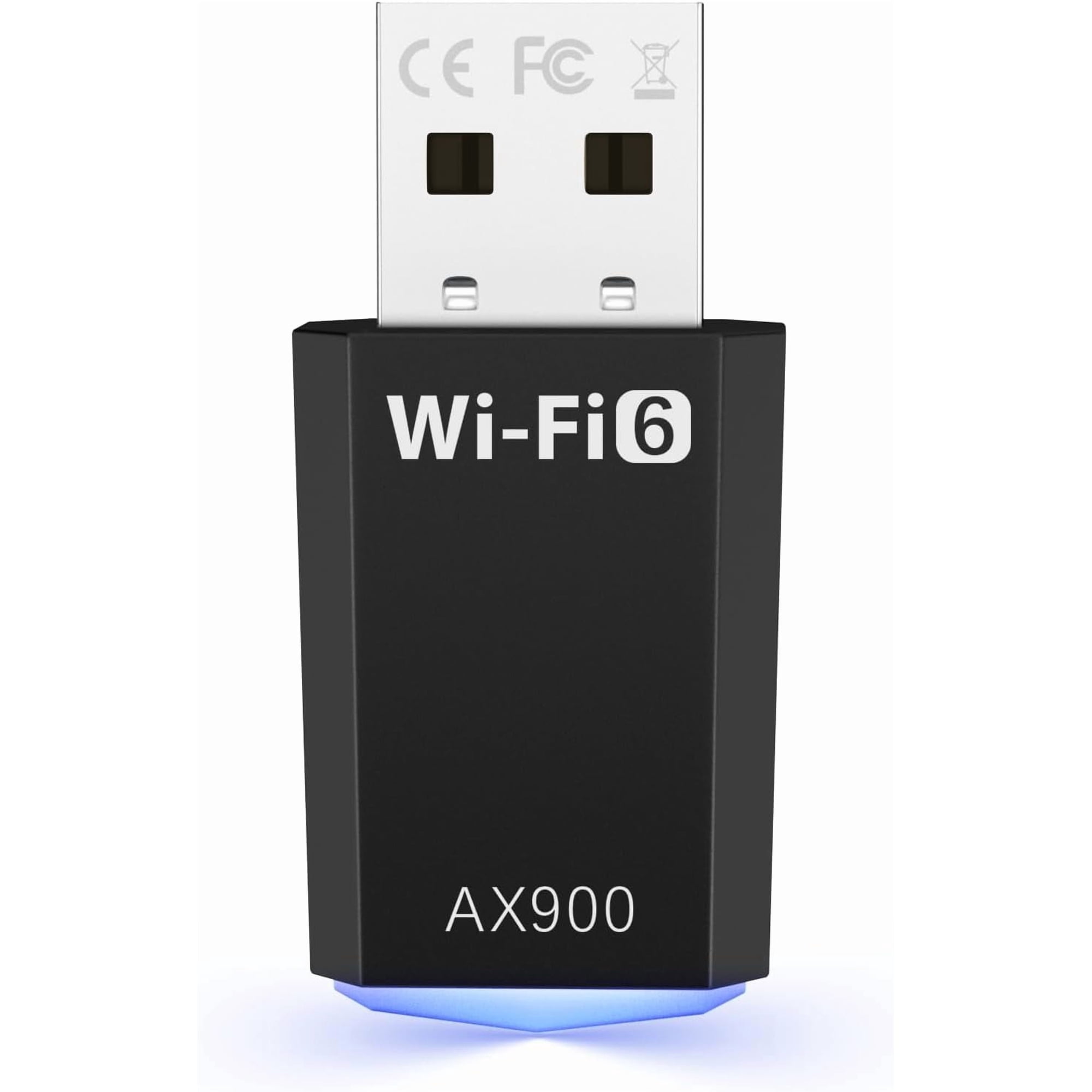 WiFi Adapter for Desktop PC, AX900 USB WiFi 6 Adapter with 5GHz/2.4GHz Dual Band, WiFi Dongle Wireless WiFi Adapter for Supports Windows 10/11, WiFi 6 USB Adapter for PC/Desktop/Laptop