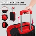 thumbnail image 4 of 3 Piece Hardside Luggage Set, Expandable ABS Spinner Suitcases (20/24/28) – Lightweight & Scratch-Resistant Travel Luggage, Bkack/Red -EL2401, 4 of 8