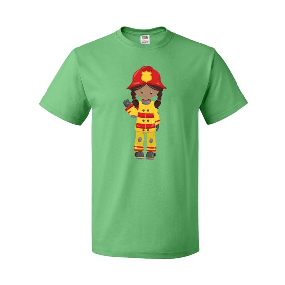 Inktastic African American Girl, Girl Fireman, Firefighter T-Shirt