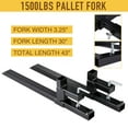 thumbnail image 1 of Clamp on Pallet Forks 30” for Tractor 1500lbs Capacity Skid Steer Bucket Loader, 1 of 9