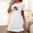 thumbnail image 1 of Robe pour Femmes, Shorts pour Femmes, Chemise de Nuit Courte Surdimensionnée Imprimée Col Rond et Manches Courtes, 1 of 6