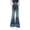 Z-09Blue, variant on Ruyang Teen Girls Bell Bottom Ripped Jeans Retro High Waist Flare Denim Pants Kids Fall Fashion Straight Long Trousers Pockets