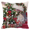 thumbnail image 1 of Funda de almohada navideña Funda de cojín con cremallera 18 x 18 pulgadas Funda de almohada cuadrada para fiesta Dormitorio Decoración de Navidad para Escalera Gloria Fundas de almohada, 1 of 8