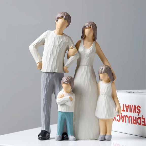 Family of 3 Sculpture, Parents and Son Statues, Family Figurine of 3,Family Joy Time Figurines, Wedding Gift