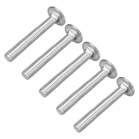 Unique Bargains Carriage Bolts, Neck Carriage Bolt, Round Head, Square Neck, 304 Stainless Steel M8x70mm 5 pcs
