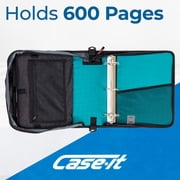 Case-it Mighty Zip Tab Zipper Binder with Shoulder Strap, Multicolor, 600 Count