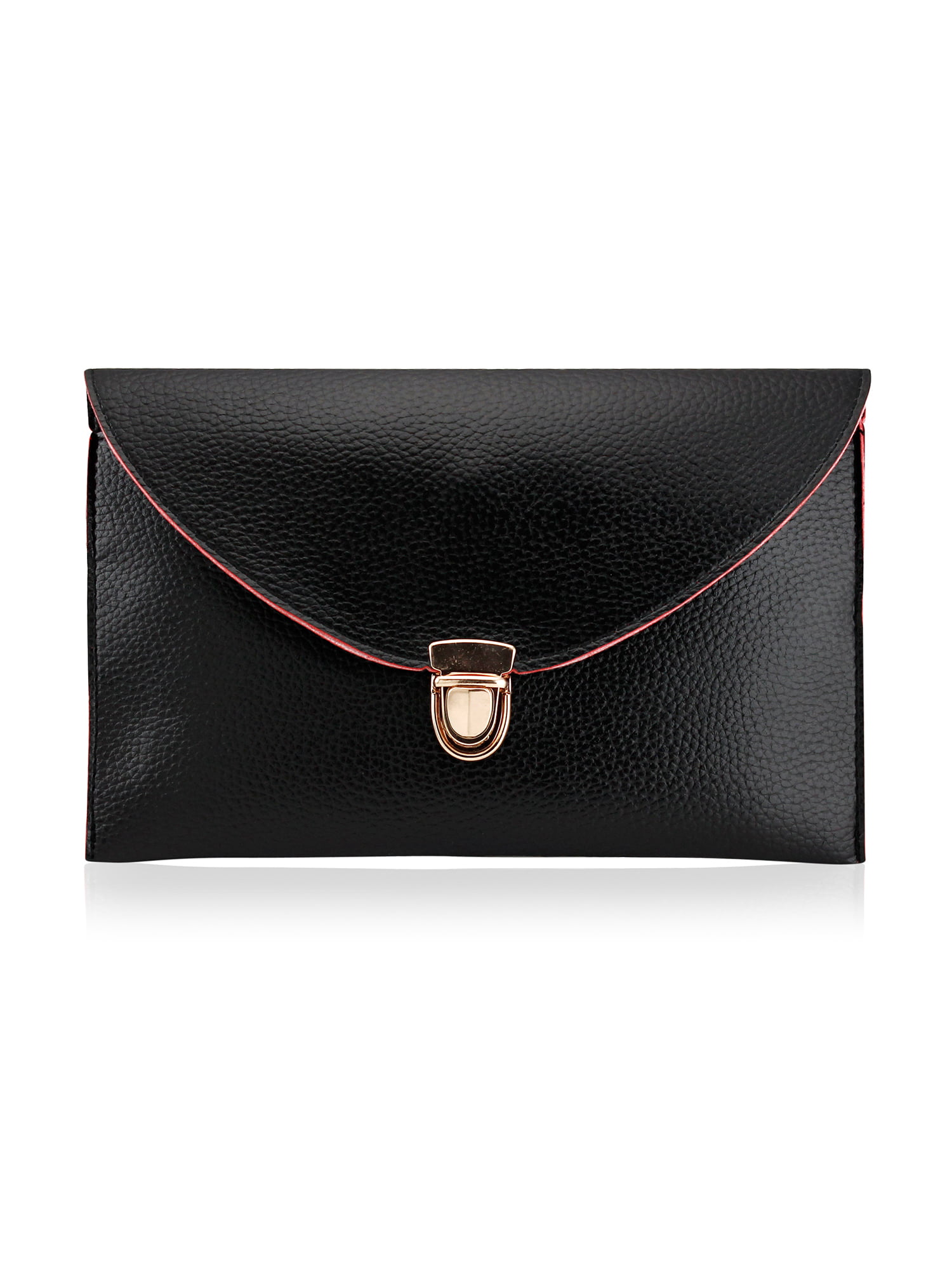 Leather Envelope Bag - Black - BAGS | Malina
