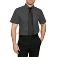 thumbnail image 4 of J. METHOD Men's Classic Regular Fit Button Down Short Sleeve Solid Color Dress Shirts S-5XL, 4 of 5