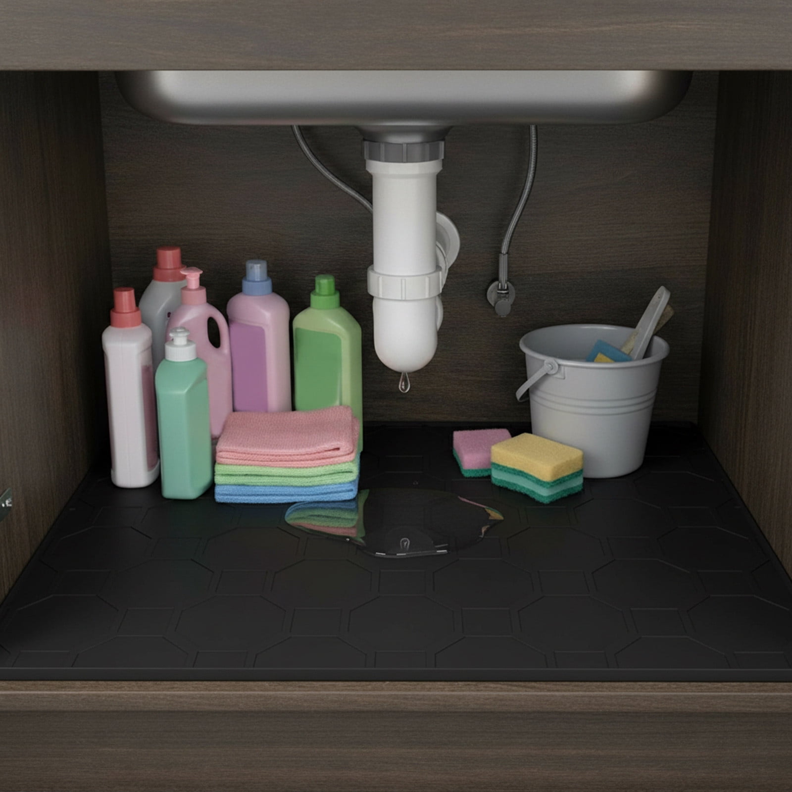Msgweeeg Dish Drainers for Kitchen Counter Coffee Mat Mat for Under Sink 27.59 X 22in for Bathroom Kitchen Cabinets Easiest To Clean Under Shelf Liner NonSlip EcoFriendly Drip Tray