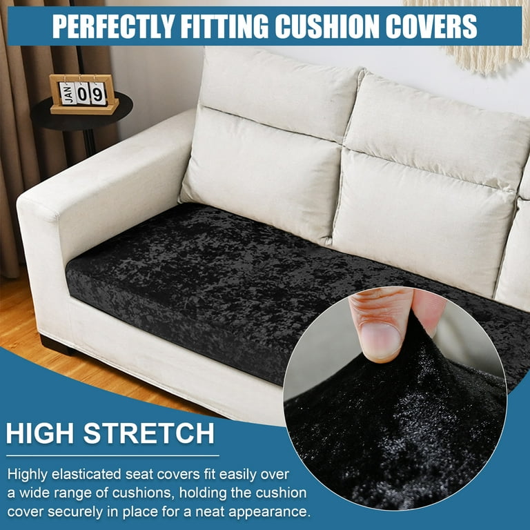 Lapalife Crushed Velvet Sectional Sofa Cover Anti Slip Couch Cover for Sectional Sofa L Shape Sectional Couch Covers for 3 Cushion Couch Sofa