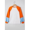 thumbnail image 6 of Women's Light Grey Thanksgiving Turkey Sequin Graphic Top – Casual Color Block Long Sleeve for Fall Celebrations - [ZhiHiMeRi] | XL, 6 of 7