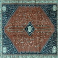 thumbnail image 1 of Ahgly Company Indoor Square Persian Light Blue Traditional Area Rugs, 6' Square, 1 of 4