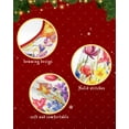 thumbnail image 6 of Colorful Tulip Christmas Tree Skirt 48 Inches Large Christmas Skirt Tree, Spring Floral Watercolor Botanical Tree Skirt Christmas Decorations for Fireplace Party Holidays Indoor Outdoor, 6 of 7