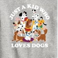 thumbnail image 3 of Disney Classics - Cats & Dogs - Just A Kid Who Loves Dogs - Toddler And Youth Crewneck Fleece Sweatshirt, 3 of 5