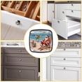 thumbnail image 6 of 4 Pcs Cabinet Handle Drawer Pulls Santa Claus Vacation Knobs with Screws Square Furniture Office Cabinet Knob Decoration, 6 of 7