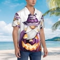 thumbnail image 5 of Daiia Halloween Gnome With Pumpkins Hawaiian Shirt for Men Gentle Cotton Regular Short Sleeve Casual-X-Large, 5 of 9
