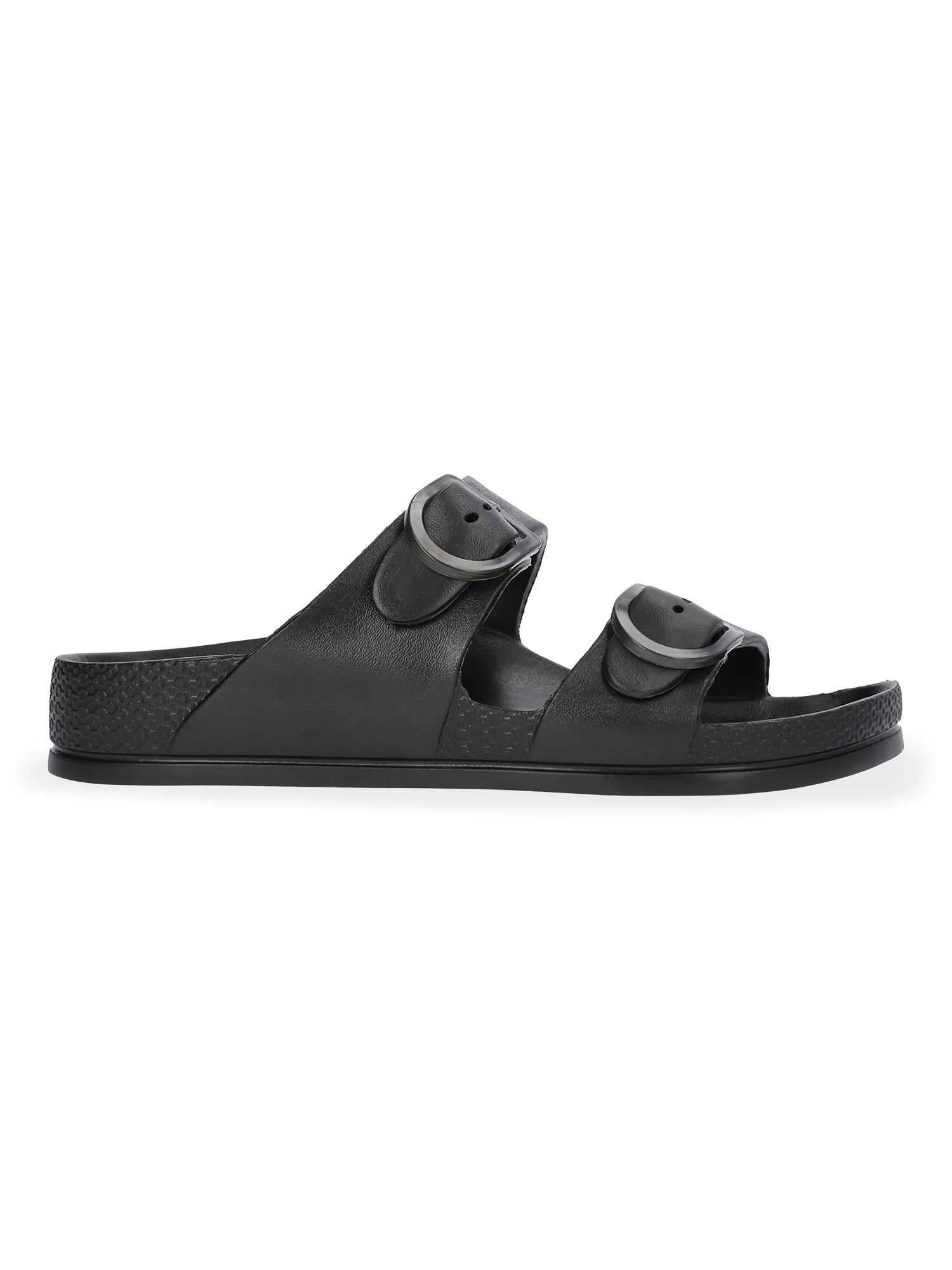 Time and Tru Women's Double Buckle EVA Slide Sandals