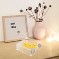 thumbnail image 5 of Transparent Acrylic Note Box Pin Paper Clip Storage and Organization Notepad Holder Clear Memo Pads Office Supplies, 5 of 6