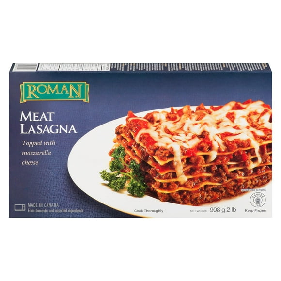 Roman Cheese Roman Meat Lasagna Topped with Mozzarella Cheese, 908 g