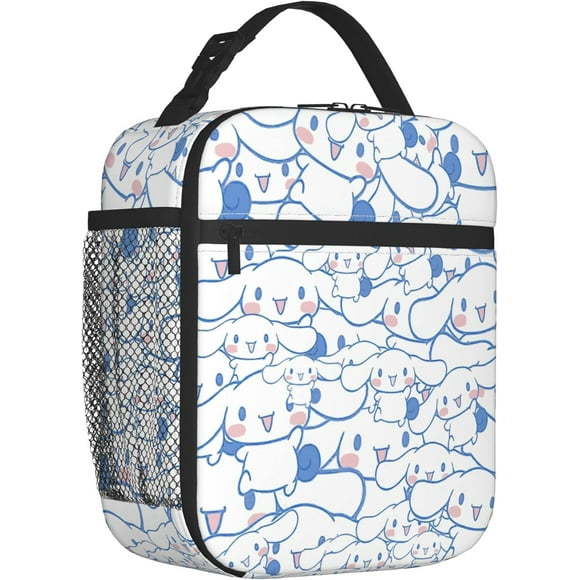 Cinnamoroll Kawaii Lunch Box Girls Reusable Insulated Anime Lunch Bag Large Capacity Luncgbags With Water bottle Holder Handbags Tote Bag For Woman