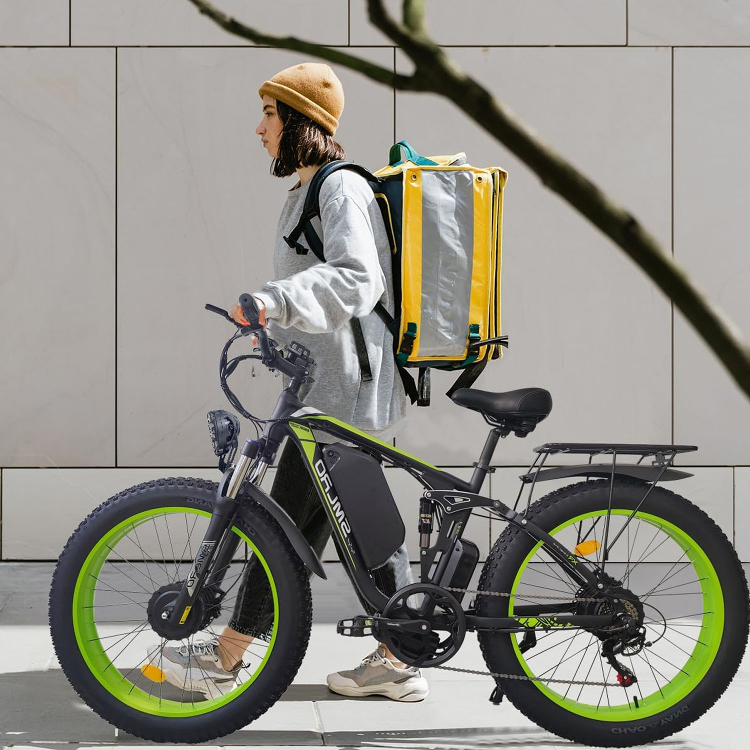 (US in Stock)5000W Peak Dual Motor Electric Bike for Adults , 60V 25AH Removable Battery Ebike , 50MPH AWD 21-Speed Mountain Snow E-Bike with 26" x 4.0 Fat Tire, Long Range Mountain Off-Road EBike