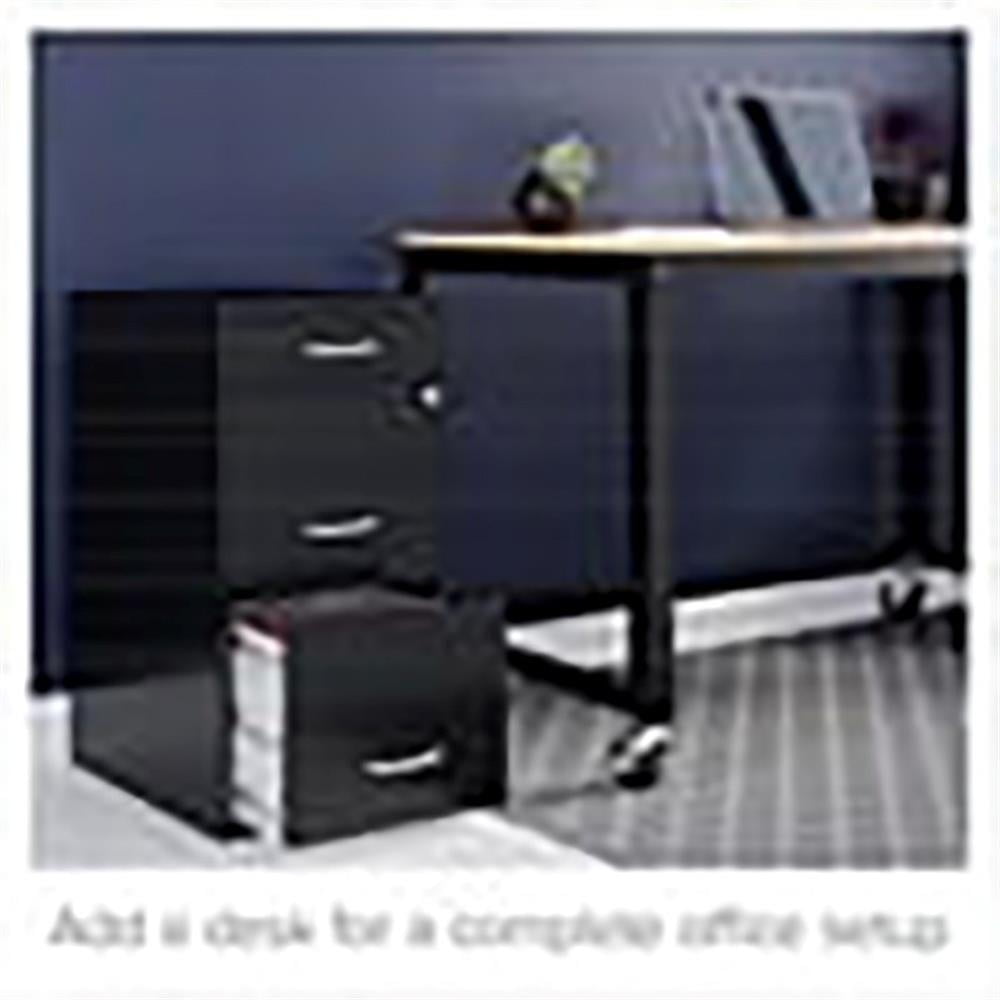 UrbanPro 18" 3-Drawer Modern Metal Organizer Filing Cabinet in Black