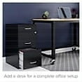 thumbnail image 2 of UrbanPro 18" 3-Drawer Modern Metal Organizer Filing Cabinet in Black, 2 of 13