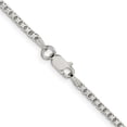 thumbnail image 4 of 925 Sterling Silver 2mm 8 Sided Box Chain Necklace Pendant Charm Octagonal, 4 of 9
