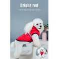 thumbnail image 3 of Topcobe Waterproof Cozy Dog Hoodie with D-ring, S-2XL Red, 3 of 12