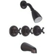 Avalon Shower 3 Cross Handle Solid Brass Finish Bathroom Use