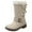 Beige, variant on Wovix Women's Winter Snow Boots Suede Mid Calf Warm Fuzzy Shoes Trendy Boots Girls Dress Shoes Army Green 34