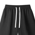 thumbnail image 3 of Men's Lounge Shorts with Pockets 5" Lightweight Cotton Sweat Jersey Shorts for Men Workout Gym Athletic (Regular and Big & Tall) Size M-5XL Black, 3 of 4