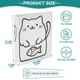thumbnail image 3 of FORMRS 3 Ring Binder 1.5 inch with Pockets Set of 2 Clip Board 200 Sheets Capacity, White Chubby Cat, 3 of 8