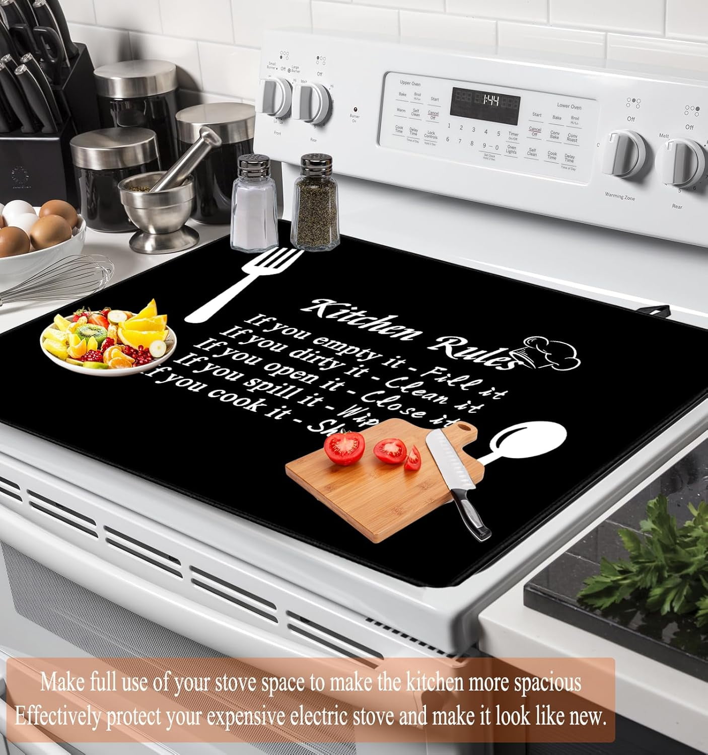 Stove Top Covers, Extra Large Stove Top Cover for Electric, Anti-Slip Waterproof Flat Top Oven Cover Mat Cooktop Cover Protector,Glass Stove Top Protector Expand Stove Space