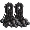 thumbnail image 1 of Cuerdas elásticas de bola, 50 paquetes, cuerdas de amarre negras para lona, refugio de dosel, tubería de pared, resistente a los rayos UV oso de fresa Juguete, 1 of 4