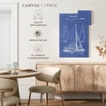 thumbnail image 4 of Elephant Stock Sail Boat Patent Blue Wall Art - Vertical Canvas Wall Art - Living Room Wall Decor - Patent Canvas - Blue And White Decor - 16" x 24", 4 of 4
