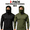 black+olivegreen, variant on Greenink Men's 2 Pack Hooded Sun Protection Shirt with Built-in Face Mask, Lightweight Quick Dry Long Sleeve Fishing Hiking Outdoor Rash Guard Tee, black+white