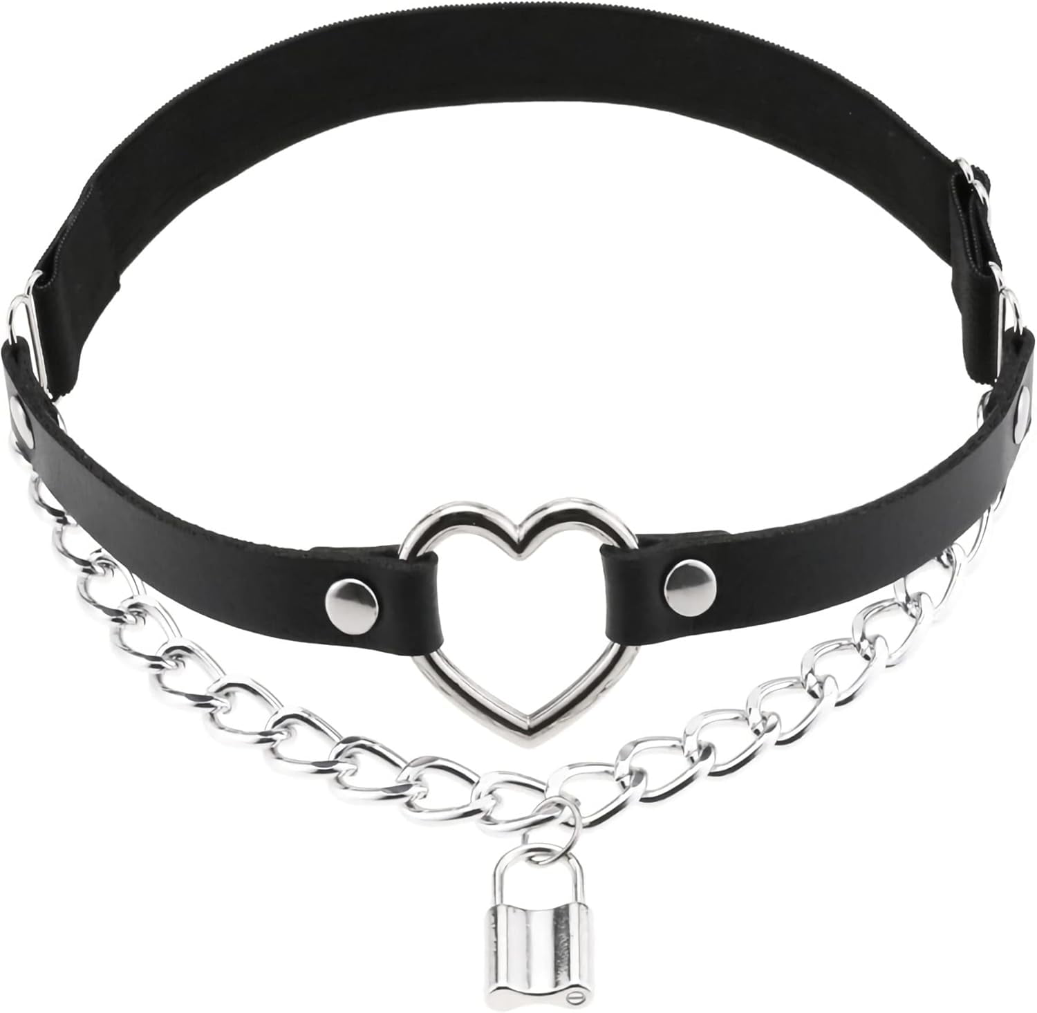Adjustable Heart Leg Garter Belt Heart with Chain Elastic Thigh Garters for Women 2Pcs, Women's, Size: One size
