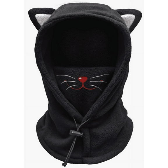 FCY Kids Balaclava Ski Mask for Boys/Girls,Washable Fleece Winter Hat with Face Cover for Windproof in Cold Weather (Cat/Medium)
